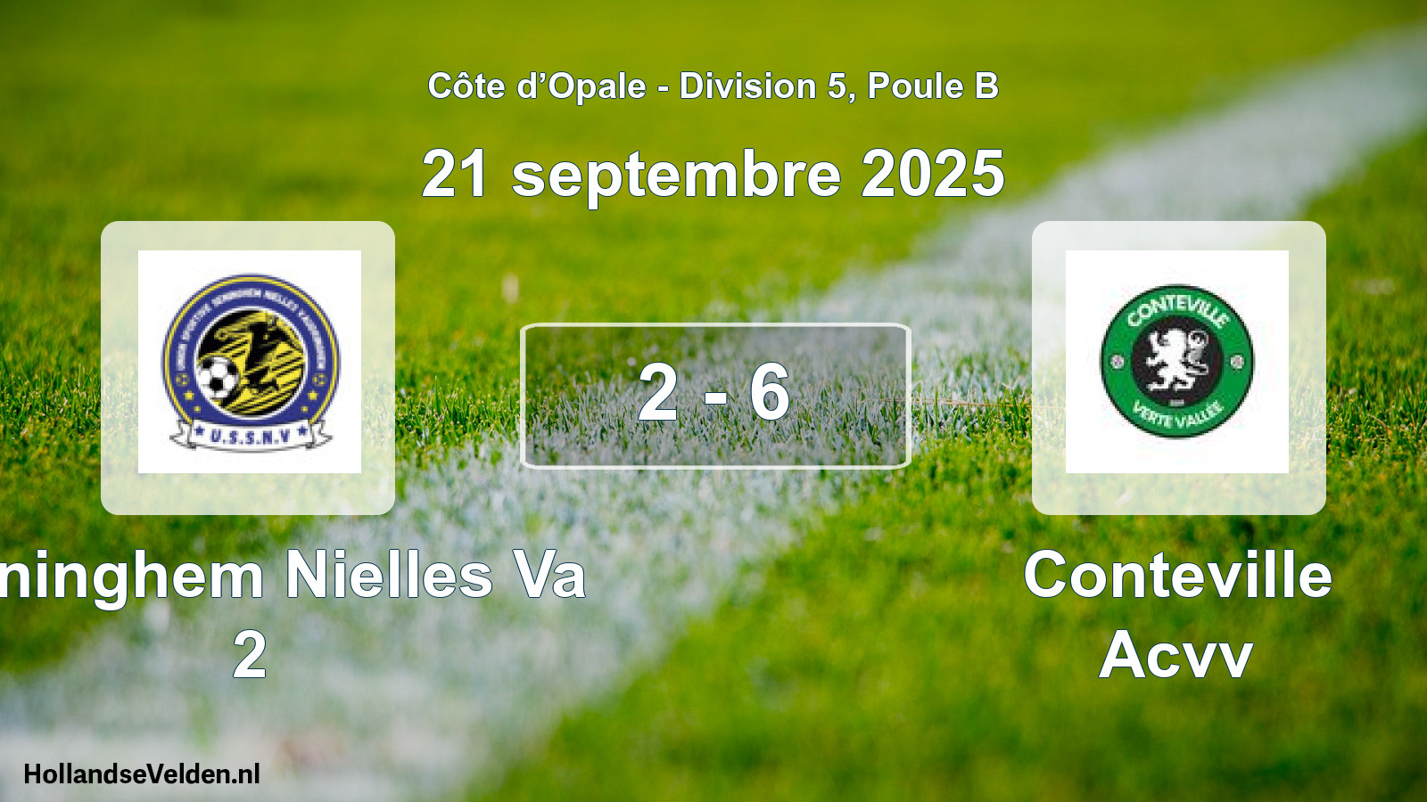 Match joué: Seninghem Nielles Va 2 - Conteville Acvv 2 - 6 (21 septembre 2025)