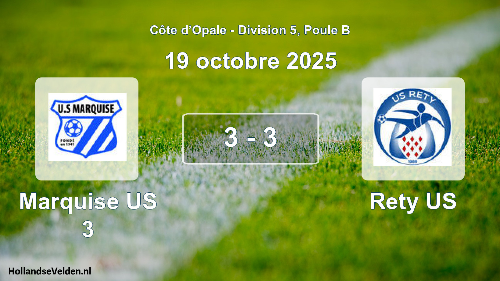Match joué: Marquise US 3 - Rety US 3 - 3 (19 octobre 2025)