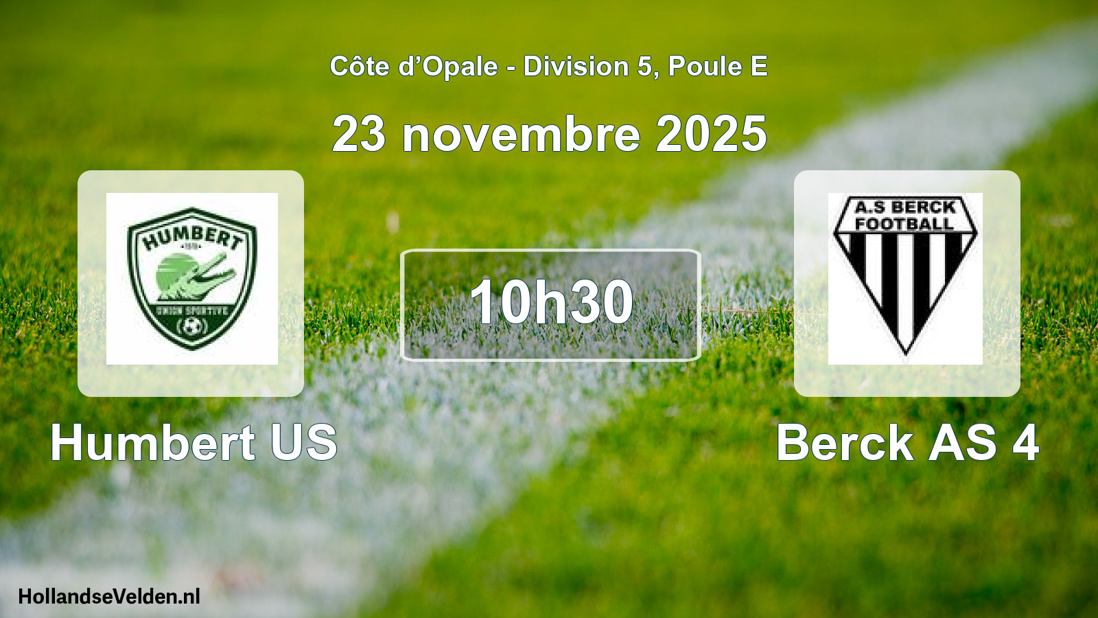 Match programmé: Humbert US - Berck AS 4 (23 novembre 2025)