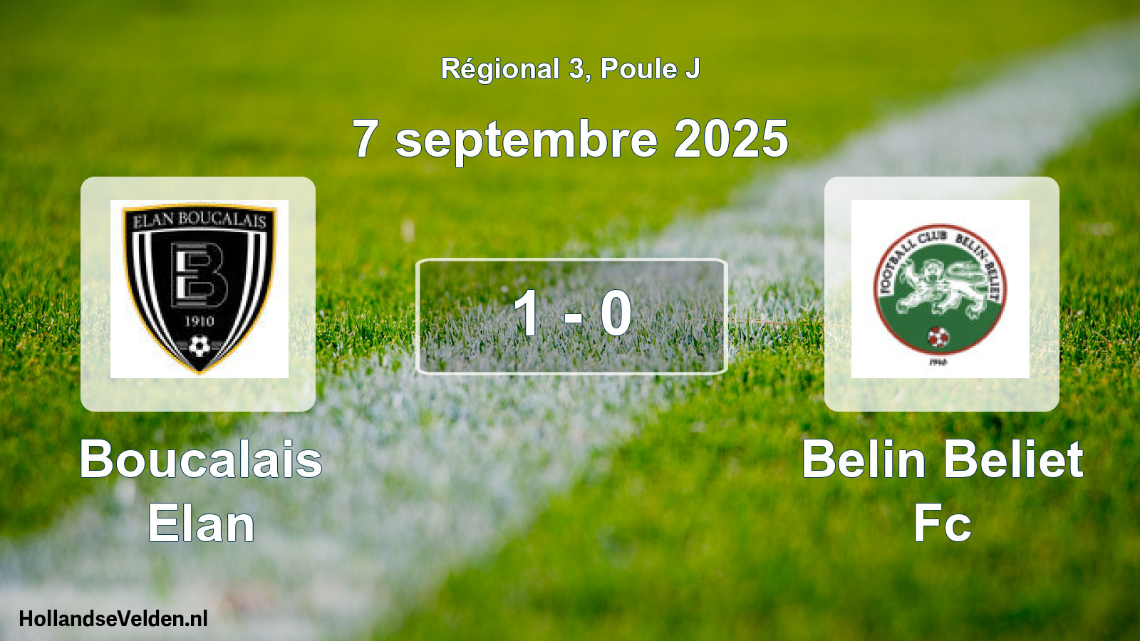 Gespeelde wedstrijd: Boucalais Elan - Belin Beliet Fc 1 - 0 (7 september 2025)