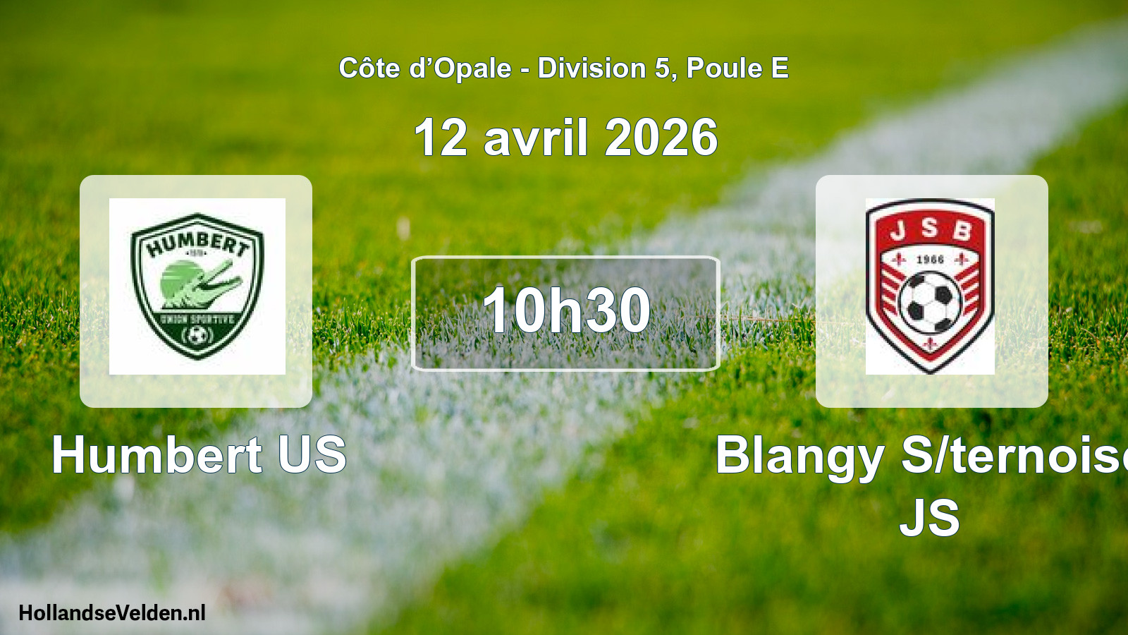 Match programmé: Humbert US - Blangy S/ternoise JS (12 avril 2026)