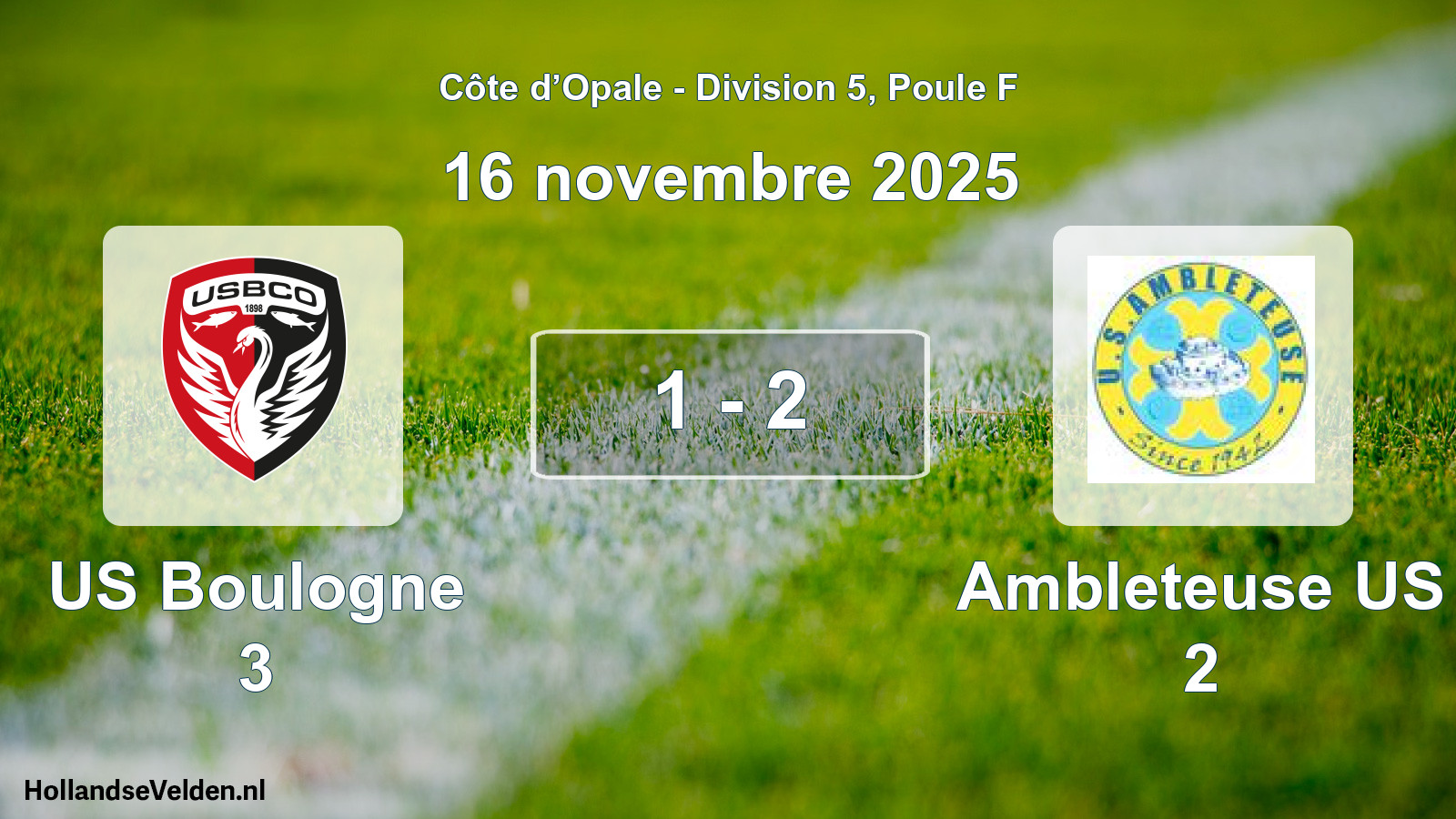 Gespeelde wedstrijd: US Boulogne 3 - Ambleteuse US 2 1 - 2 (16 november 2025)