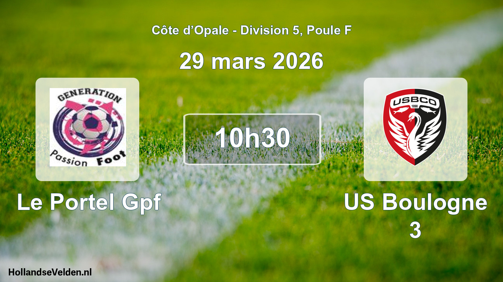 Scheduled Match: Le Portel Gpf - US Boulogne 3 (29 March 2026)