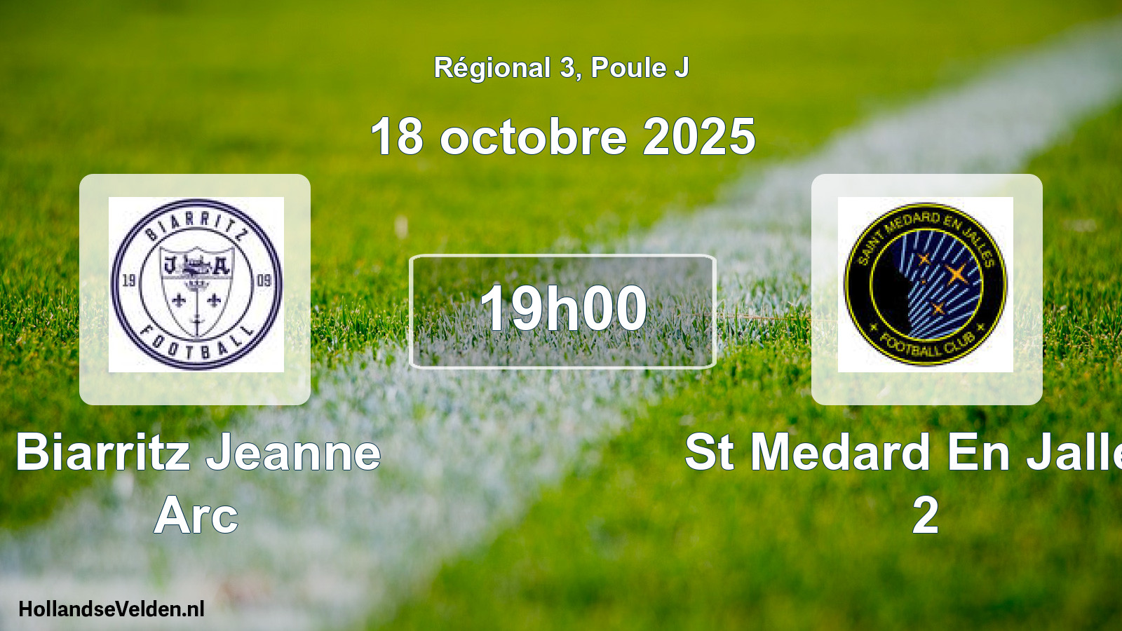 Geplande wedstrijd: Biarritz Jeanne Arc - St Medard En Jalles 2 (18 oktober 2025)