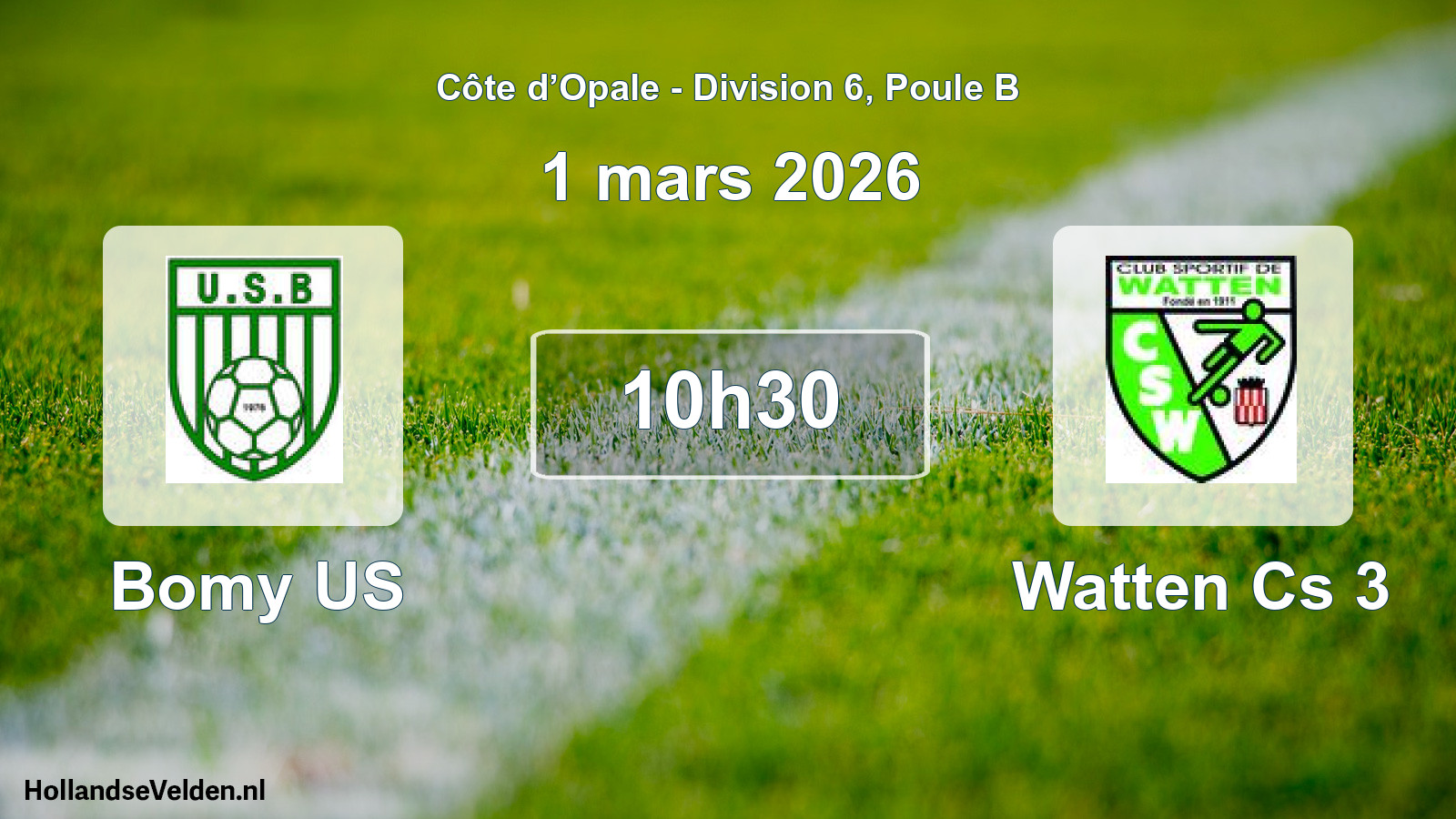 Match programmé: Bomy US - Watten Cs 3 (1 mars 2026)