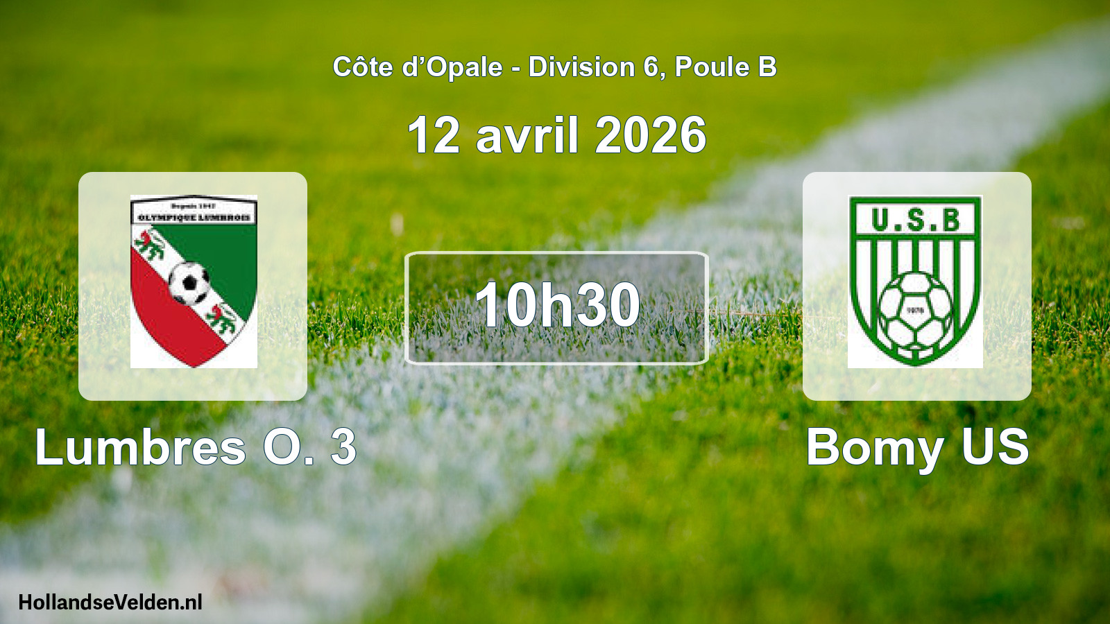 Match programmé: Lumbres O. 3 - Bomy US (12 avril 2026)