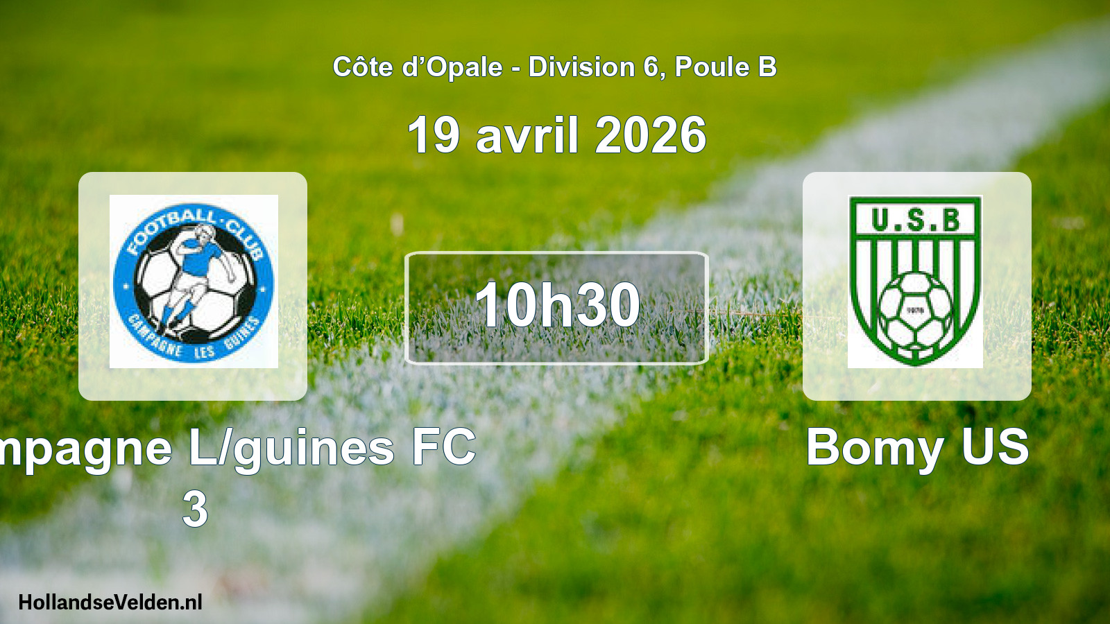 Match programmé: Campagne L/guines FC 3 - Bomy US (19 avril 2026)