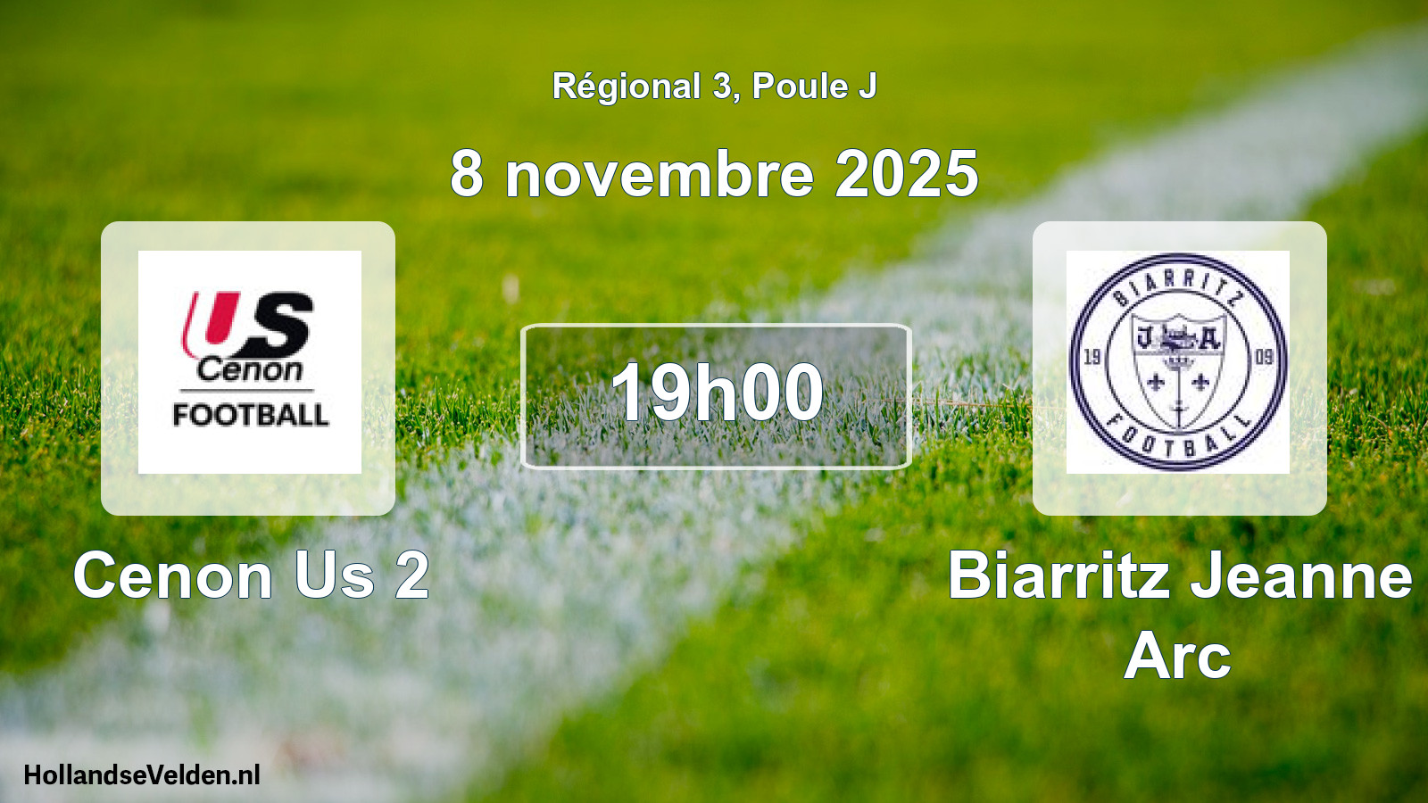 Geplande wedstrijd: Cenon Us 2 - Biarritz Jeanne Arc (8 novembre 2025)