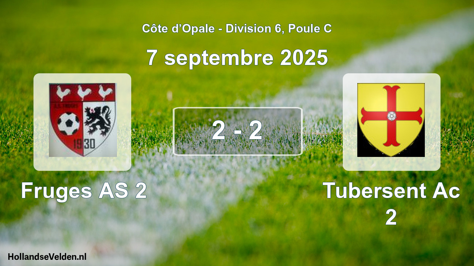 Match joué: Fruges AS 2 - Tubersent Ac 2 2 - 2 (7 septembre 2025)