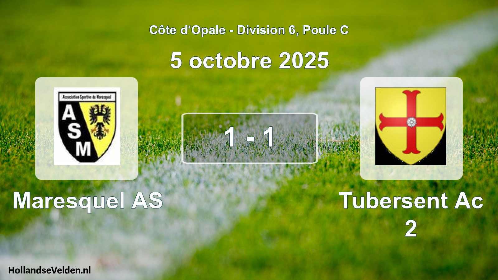 Match joué: Maresquel AS - Tubersent Ac 2 1 - 1 (5 octobre 2025)