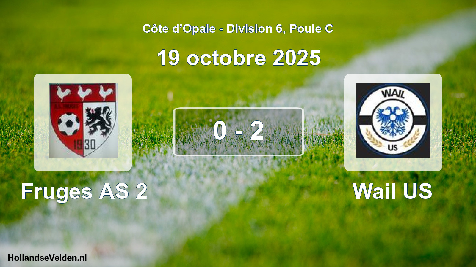Match joué: Fruges AS 2 - Wail US 0 - 2 (19 octobre 2025)