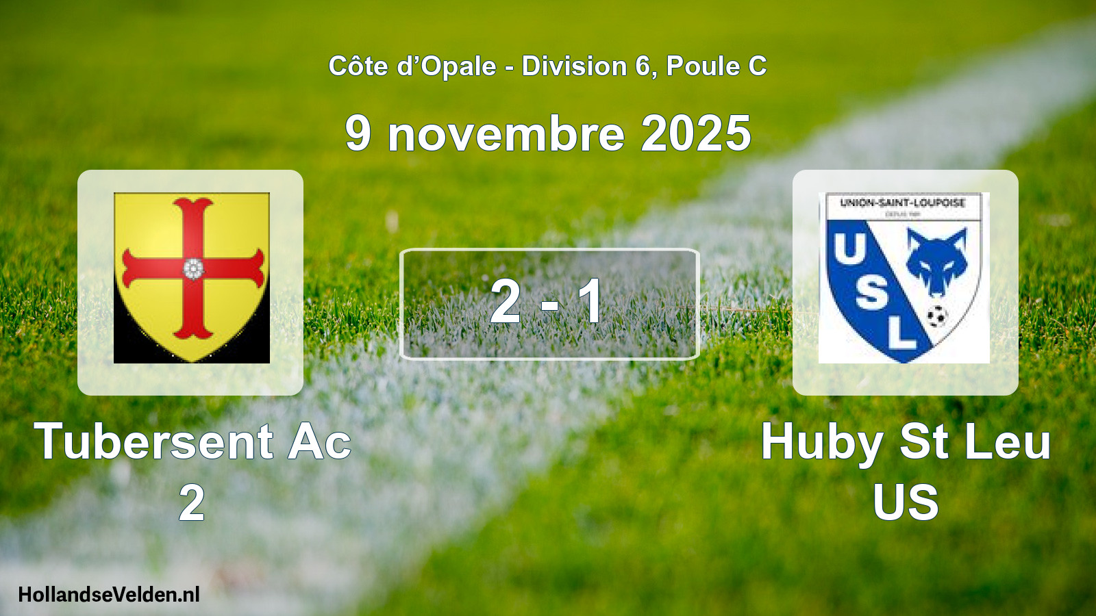 Match joué: Tubersent Ac 2 - Huby St Leu US 2 - 1 (9 novembre 2025)