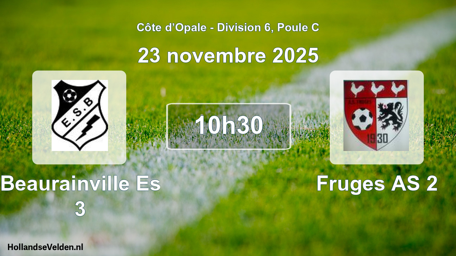 Match programmé: Beaurainville Es 3 - Fruges AS 2 (23 novembre 2025)