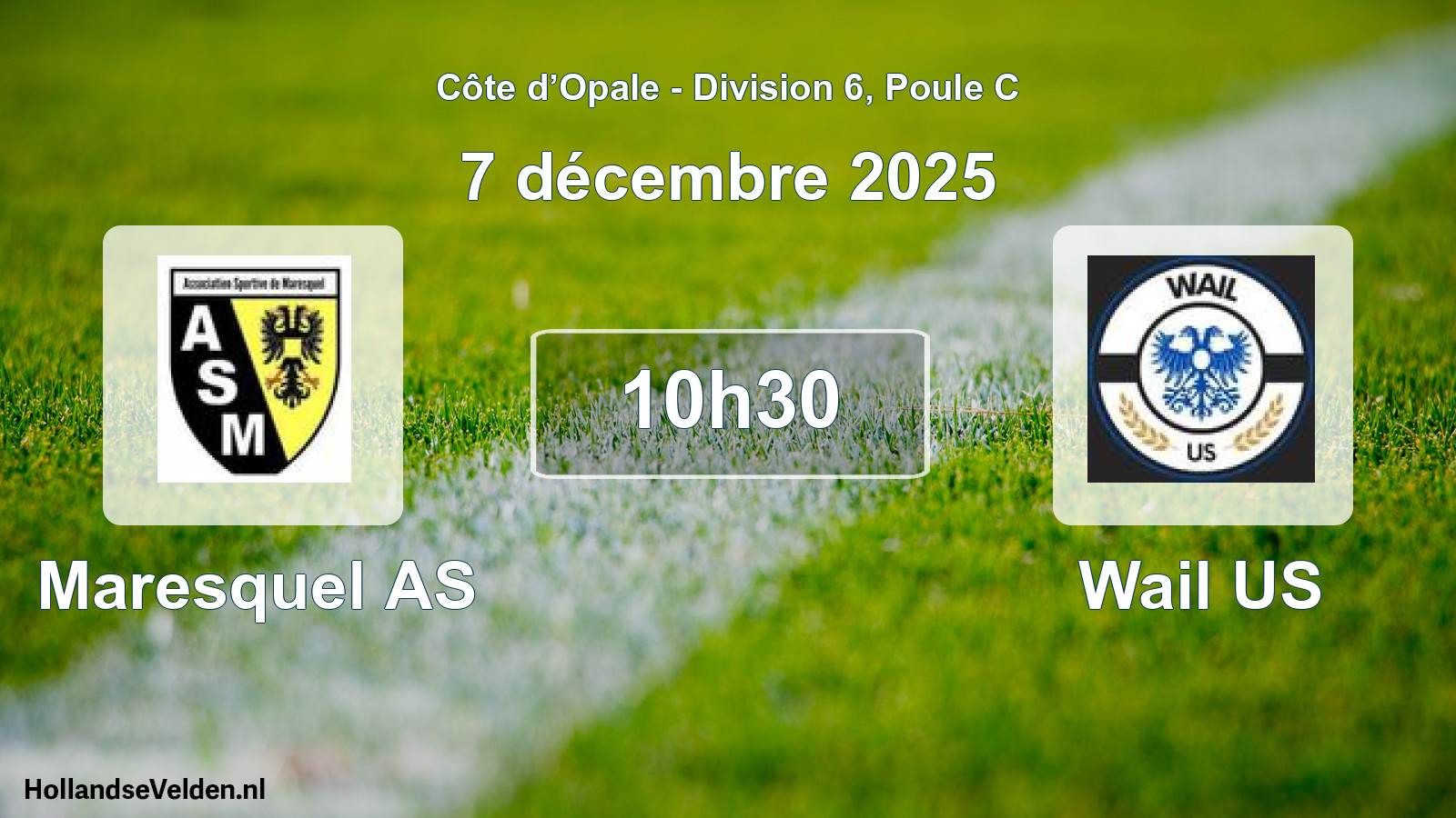 Match programmé: Maresquel AS - Wail US (7 décembre 2025)