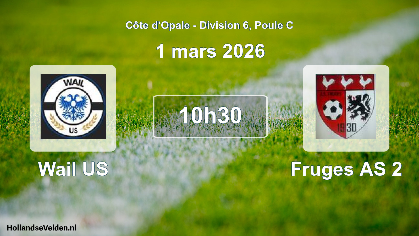 Match programmé: Wail US - Fruges AS 2 (1 mars 2026)