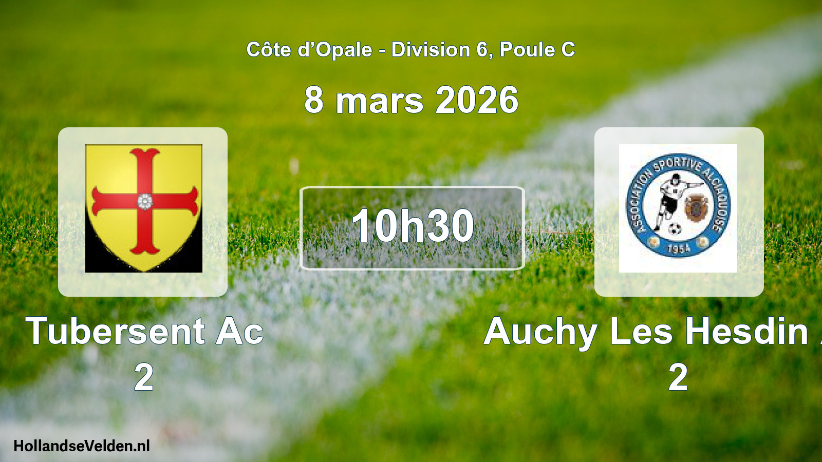 Geplande wedstrijd: Tubersent Ac 2 - Auchy Les Hesdin AS 2 (8 maart 2026)