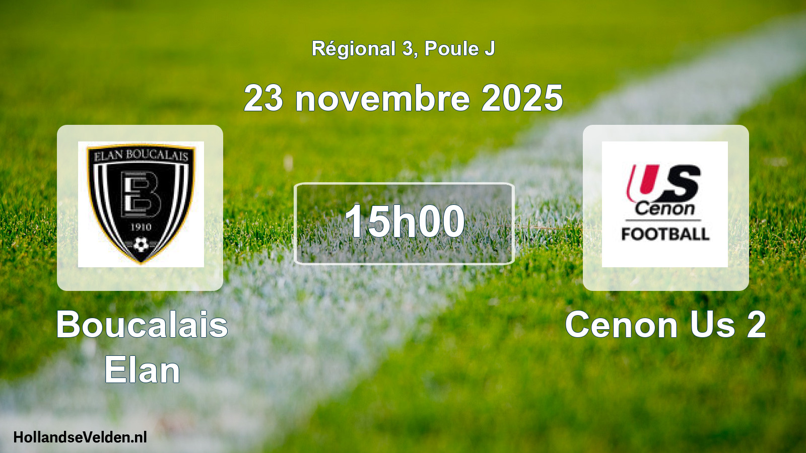 Geplande wedstrijd: Boucalais Elan - Cenon Us 2 (23 novembre 2025)
