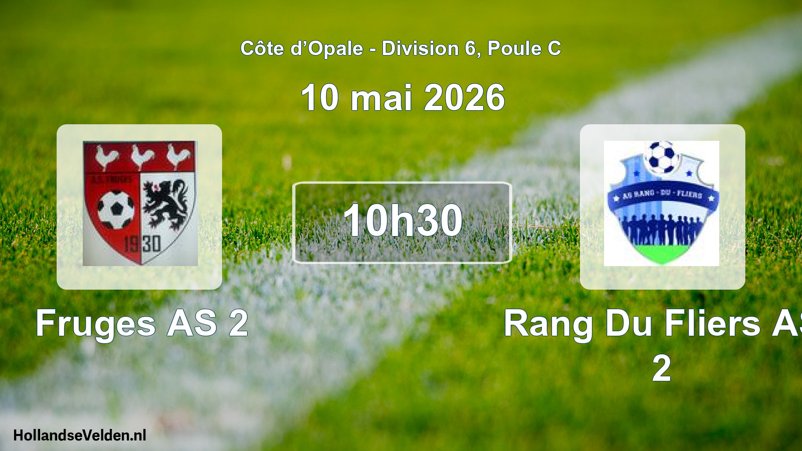 Geplande wedstrijd: Fruges AS 2 - Rang Du Fliers AS 2 (10 mei 2026)