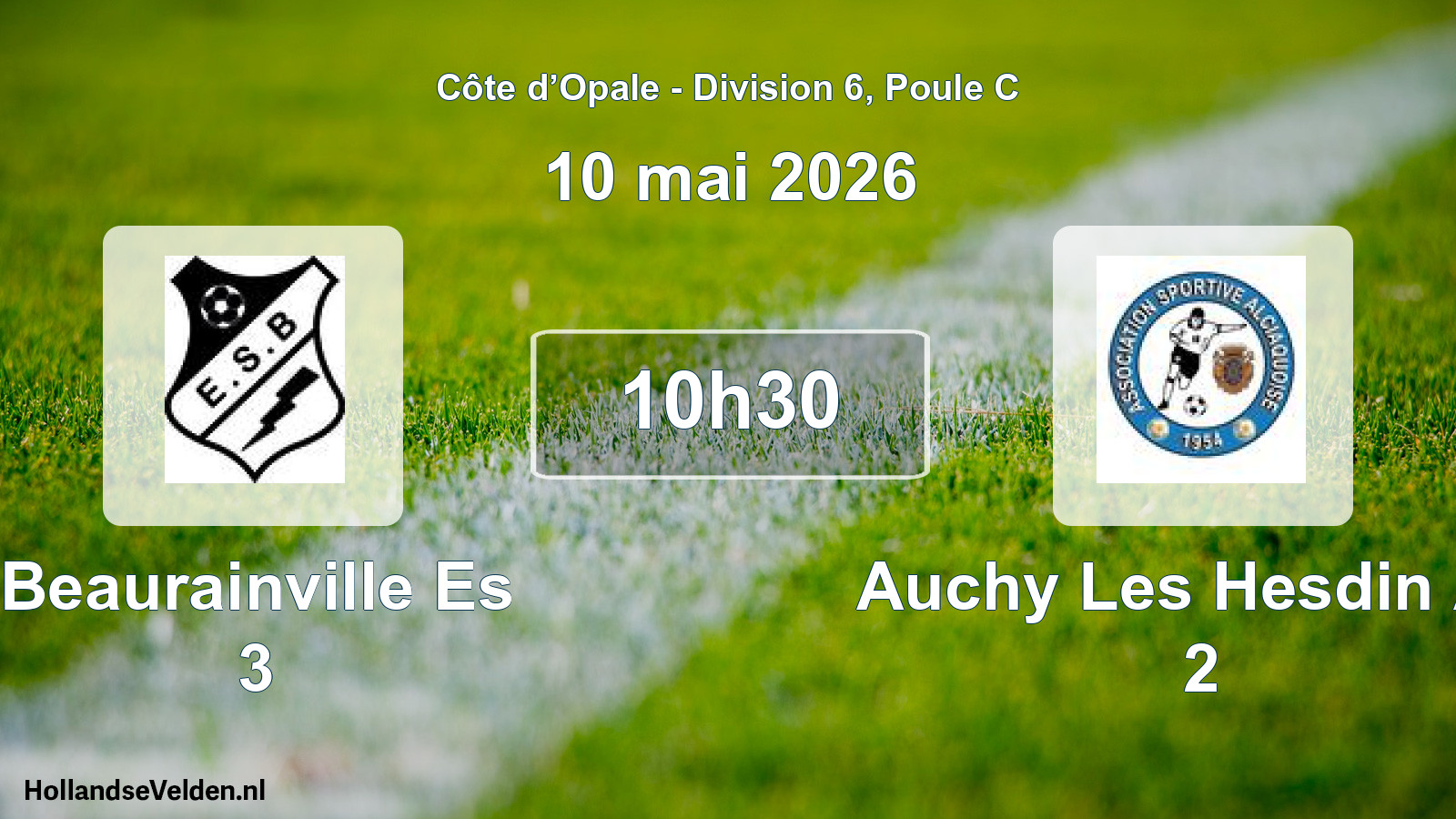 Geplande wedstrijd: Beaurainville Es 3 - Auchy Les Hesdin AS 2 (10 mei 2026)