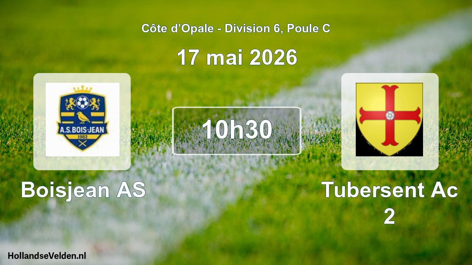 Match programmé: Boisjean AS - Tubersent Ac 2 (17 mai 2026)
