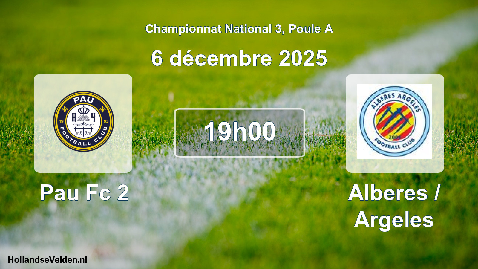 Scheduled Match: Pau Fc 2 - Alberes / Argeles (6 December 2025)