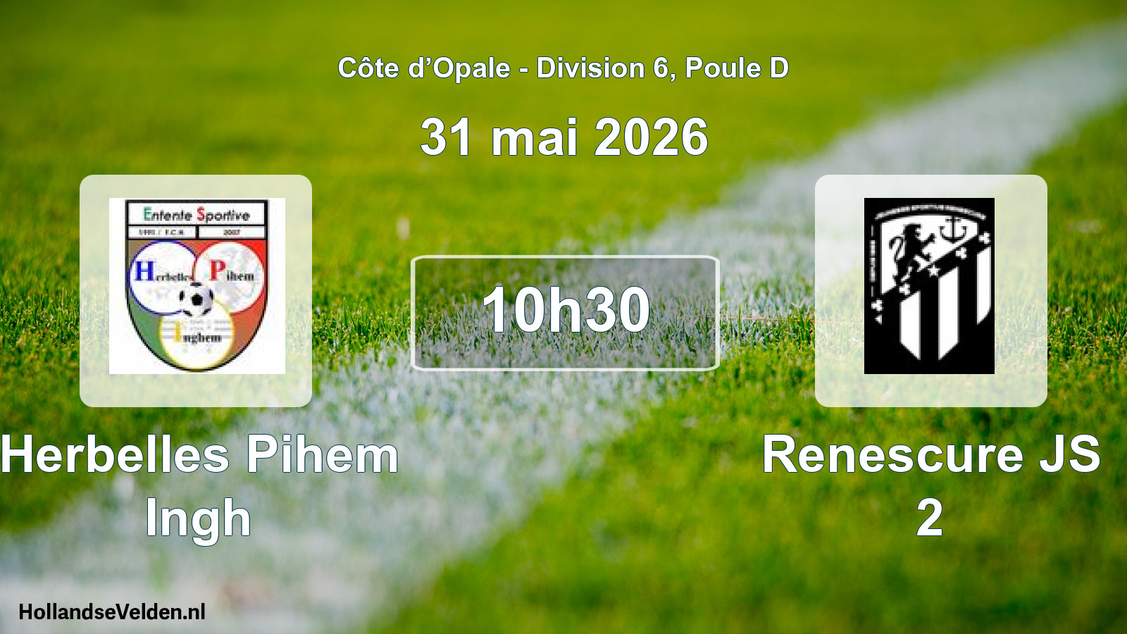 Match programmé: Herbelles Pihem Ingh - Renescure JS 2 (31 mai 2026)