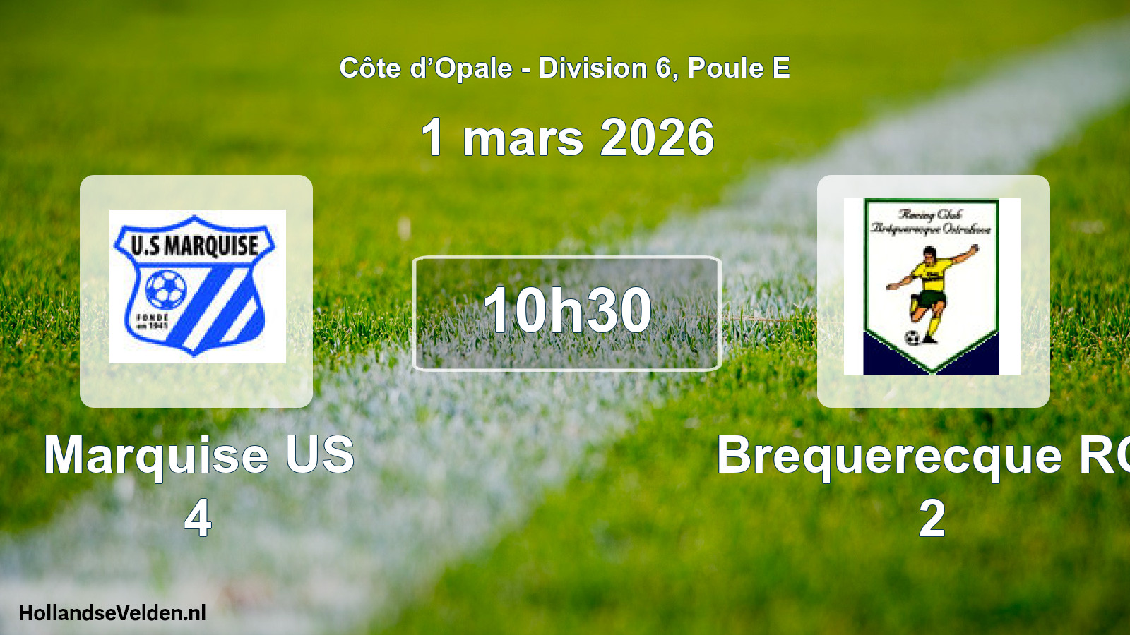 Geplande wedstrijd: Marquise US 4 - Brequerecque RC 2 (1 maart 2026)