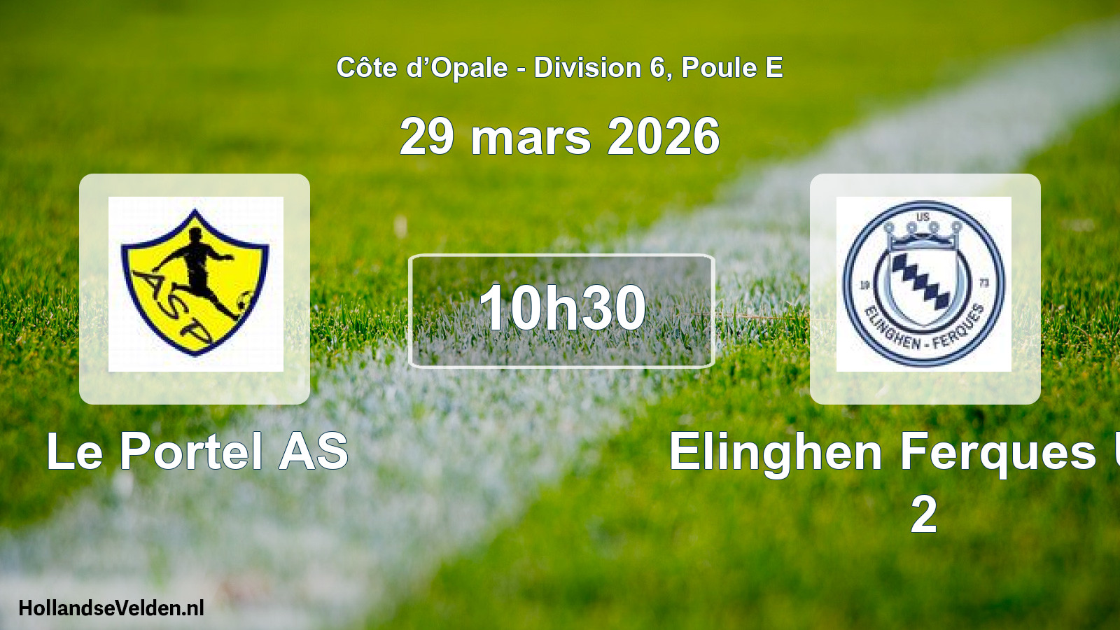 Match programmé: Le Portel AS - Elinghen Ferques US 2 (29 mars 2026)