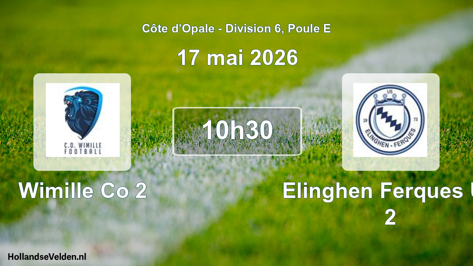Match programmé: Wimille Co 2 - Elinghen Ferques US 2 (17 mai 2026)