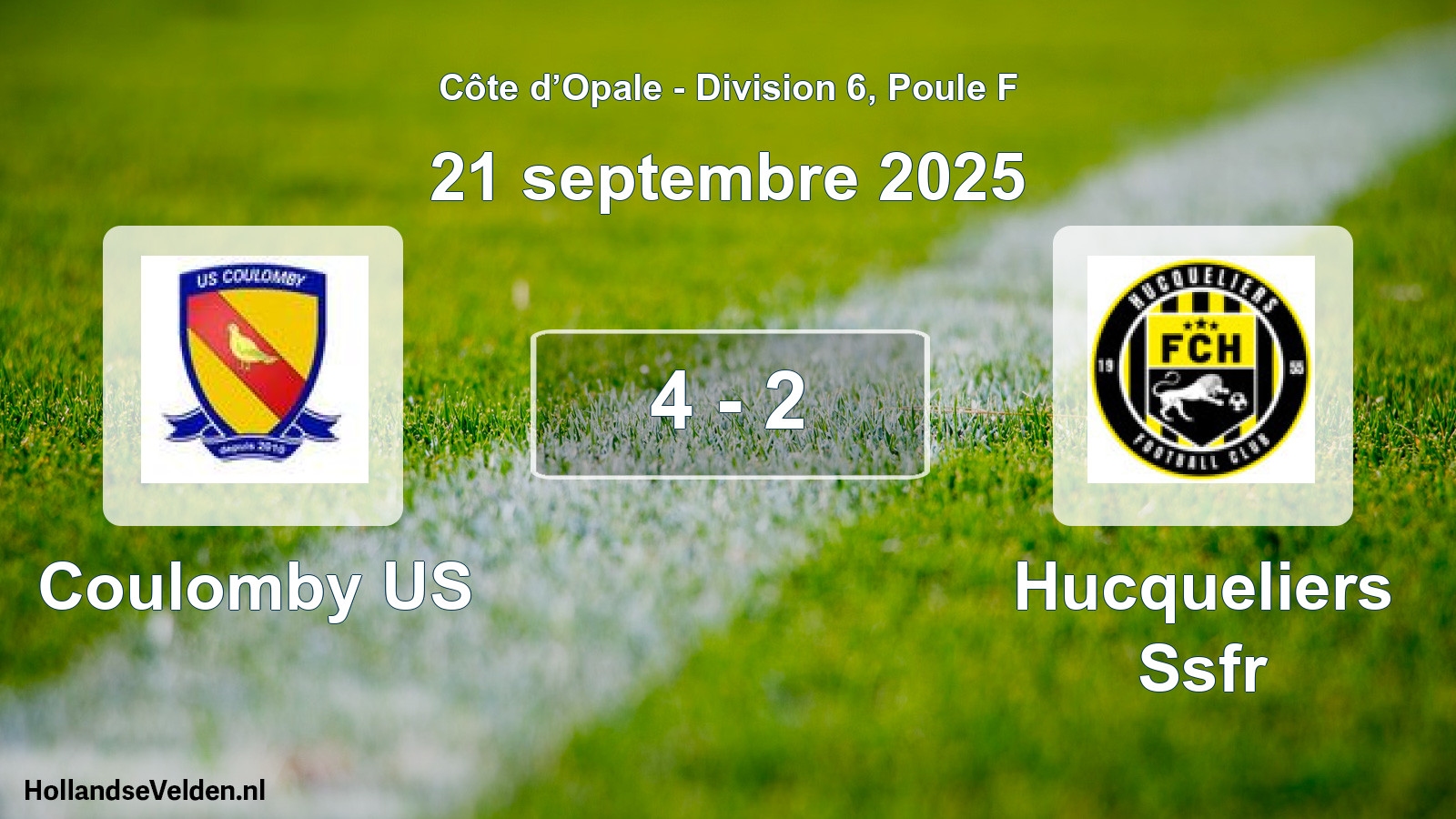 Match joué: Coulomby US - Hucqueliers Ssfr 4 - 2 (21 septembre 2025)