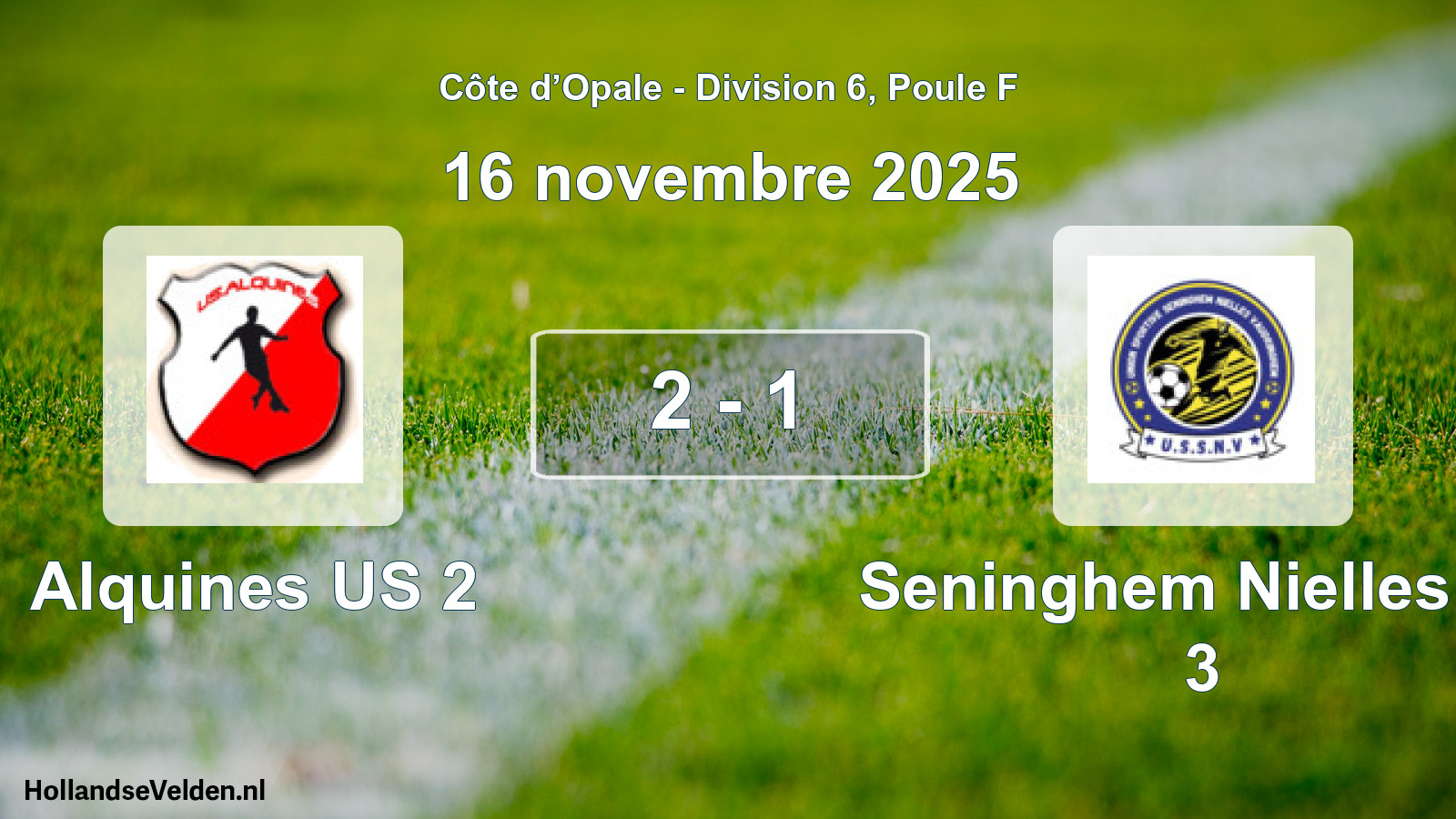 Match joué: Alquines US 2 - Seninghem Nielles Va 3 2 - 1 (16 novembre 2025)