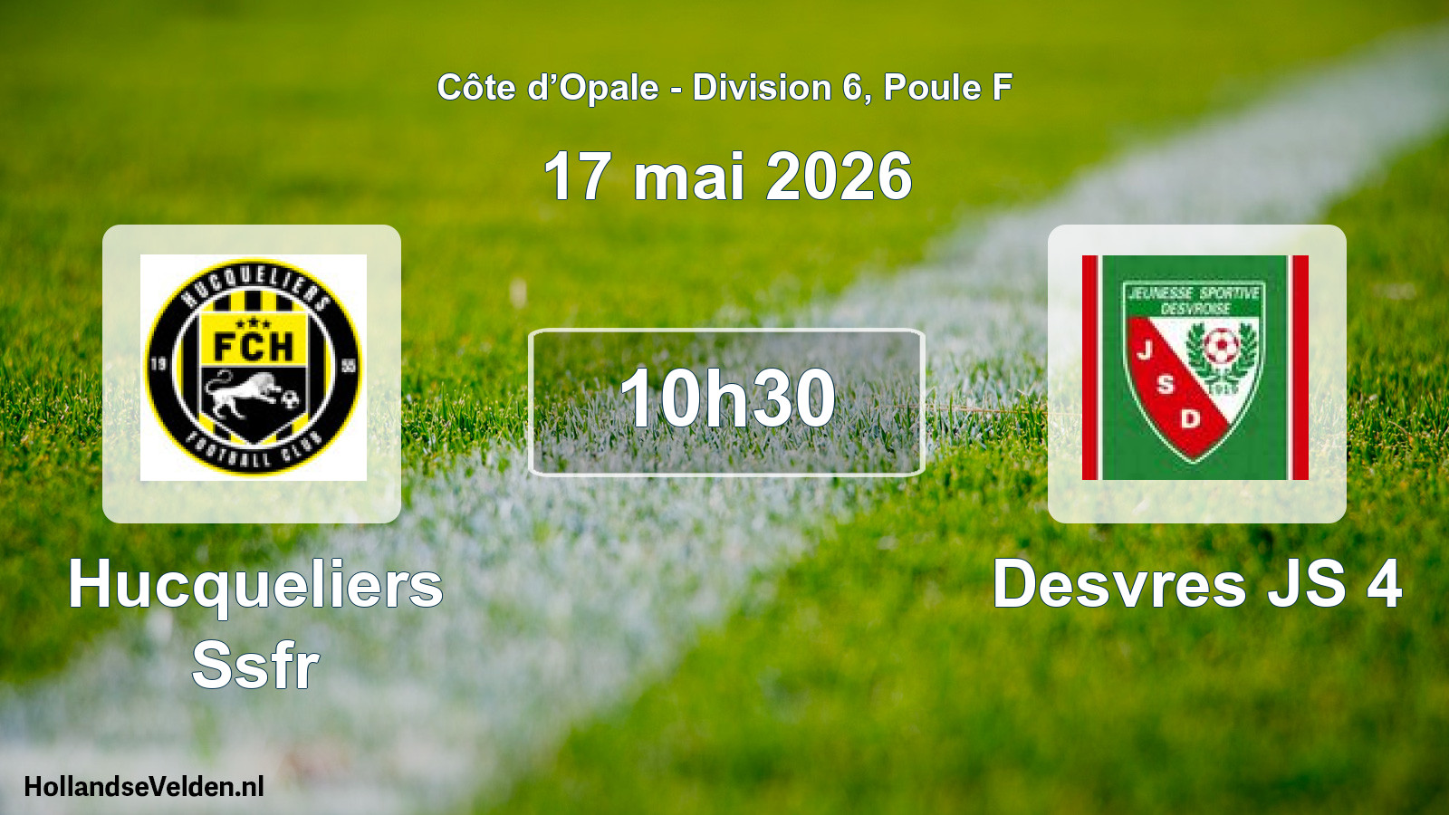 Match programmé: Hucqueliers Ssfr - Desvres JS 4 (17 mai 2026)
