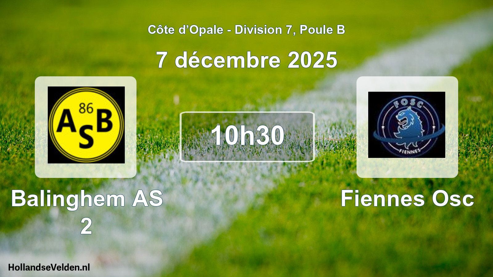Scheduled Match: Balinghem AS 2 - Fiennes Osc (7 December 2025)