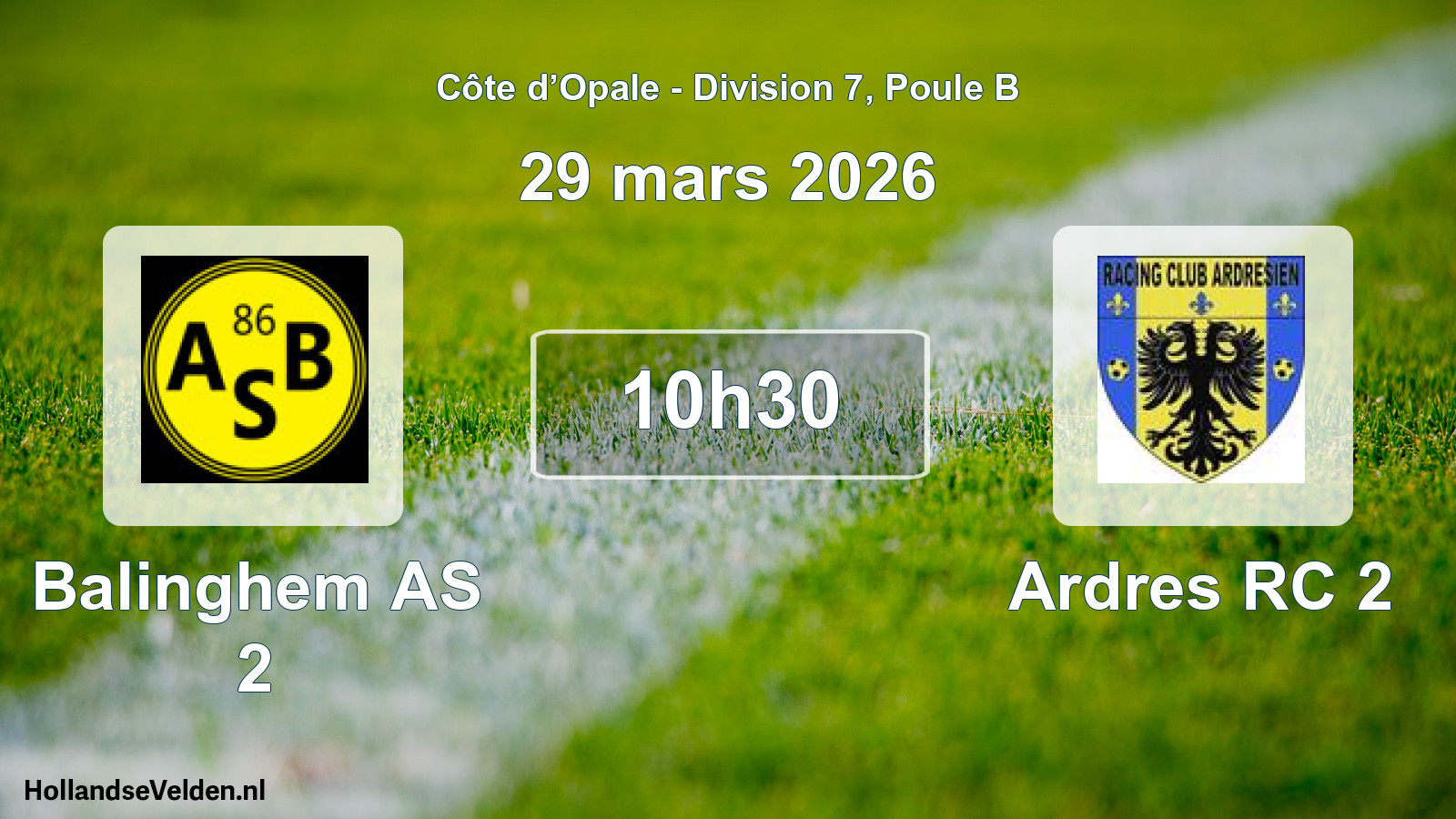 Scheduled Match: Balinghem AS 2 - Ardres RC 2 (29 March 2026)