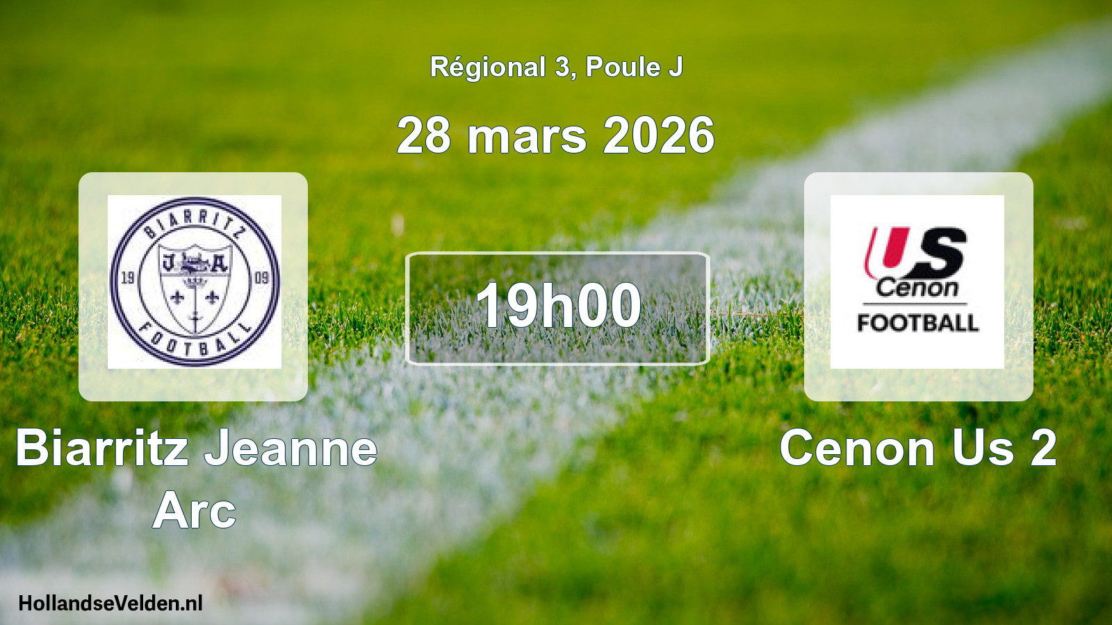 Geplande wedstrijd: Biarritz Jeanne Arc - Cenon Us 2 (28 mars 2026)