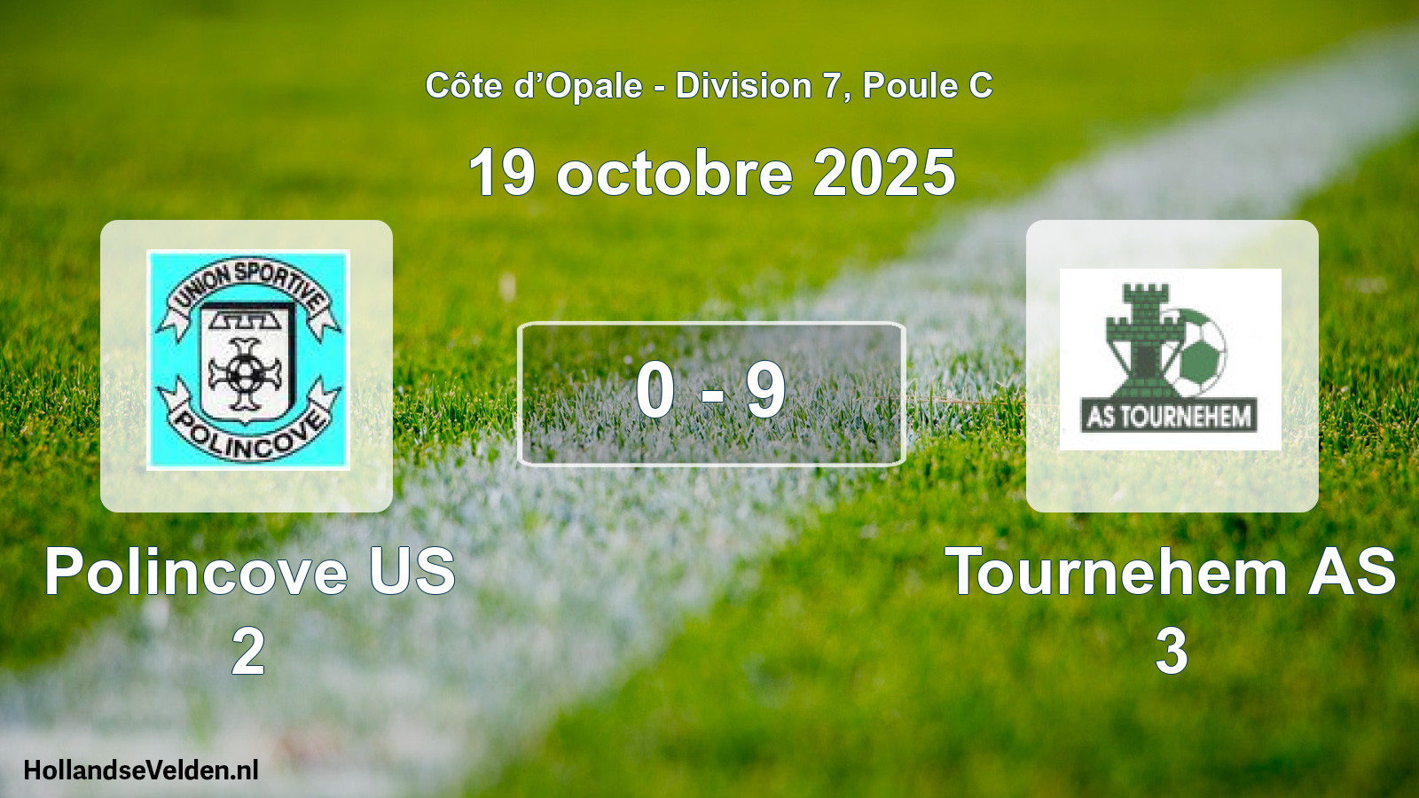 Match joué: Polincove US 2 - Tournehem AS 3 0 - 9 (19 octobre 2025)