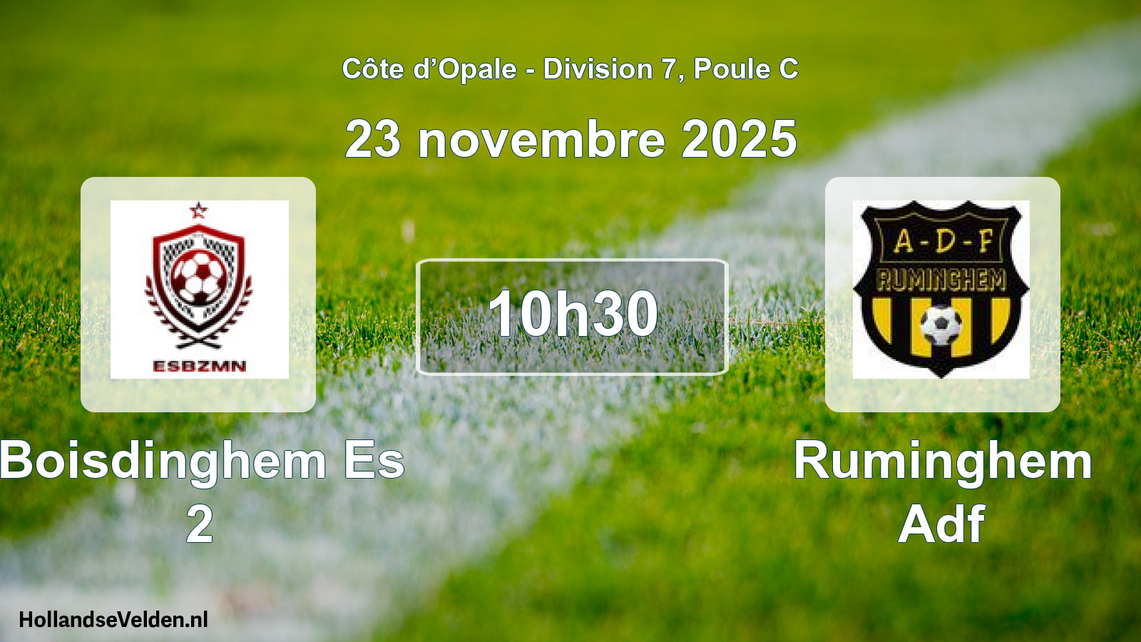 Match programmé: Boisdinghem Es 2 - Ruminghem Adf (23 novembre 2025)