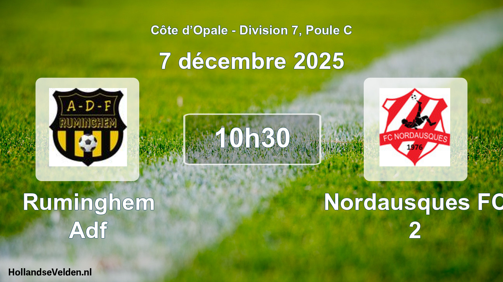Scheduled Match: Ruminghem Adf - Nordausques FC 2 (7 December 2025)
