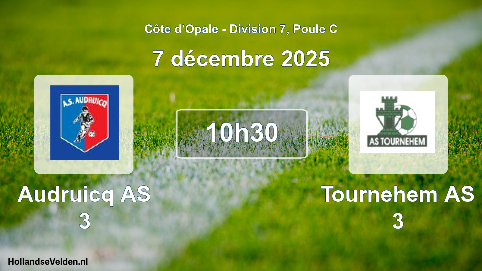 Scheduled Match: Audruicq AS 3 - Tournehem AS 3 (7 December 2025)