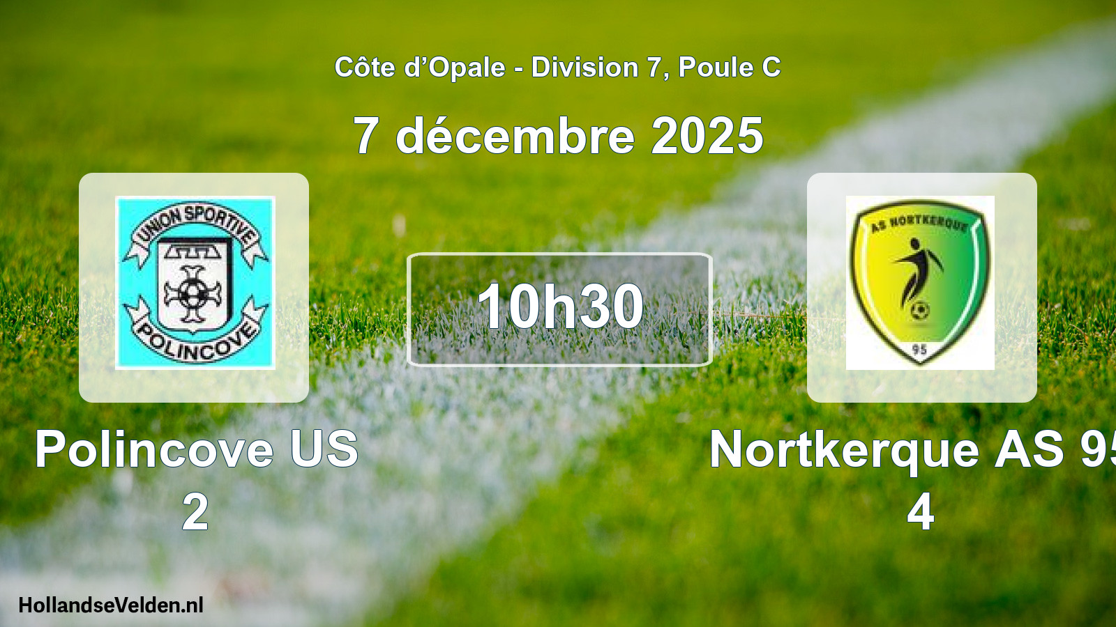 Match programmé: Polincove US 2 - Nortkerque AS 95 4 (7 décembre 2025)