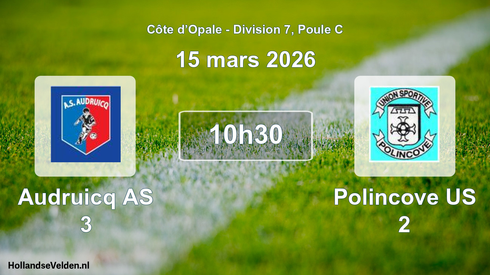 Scheduled Match: Audruicq AS 3 - Polincove US 2 (15 March 2026)