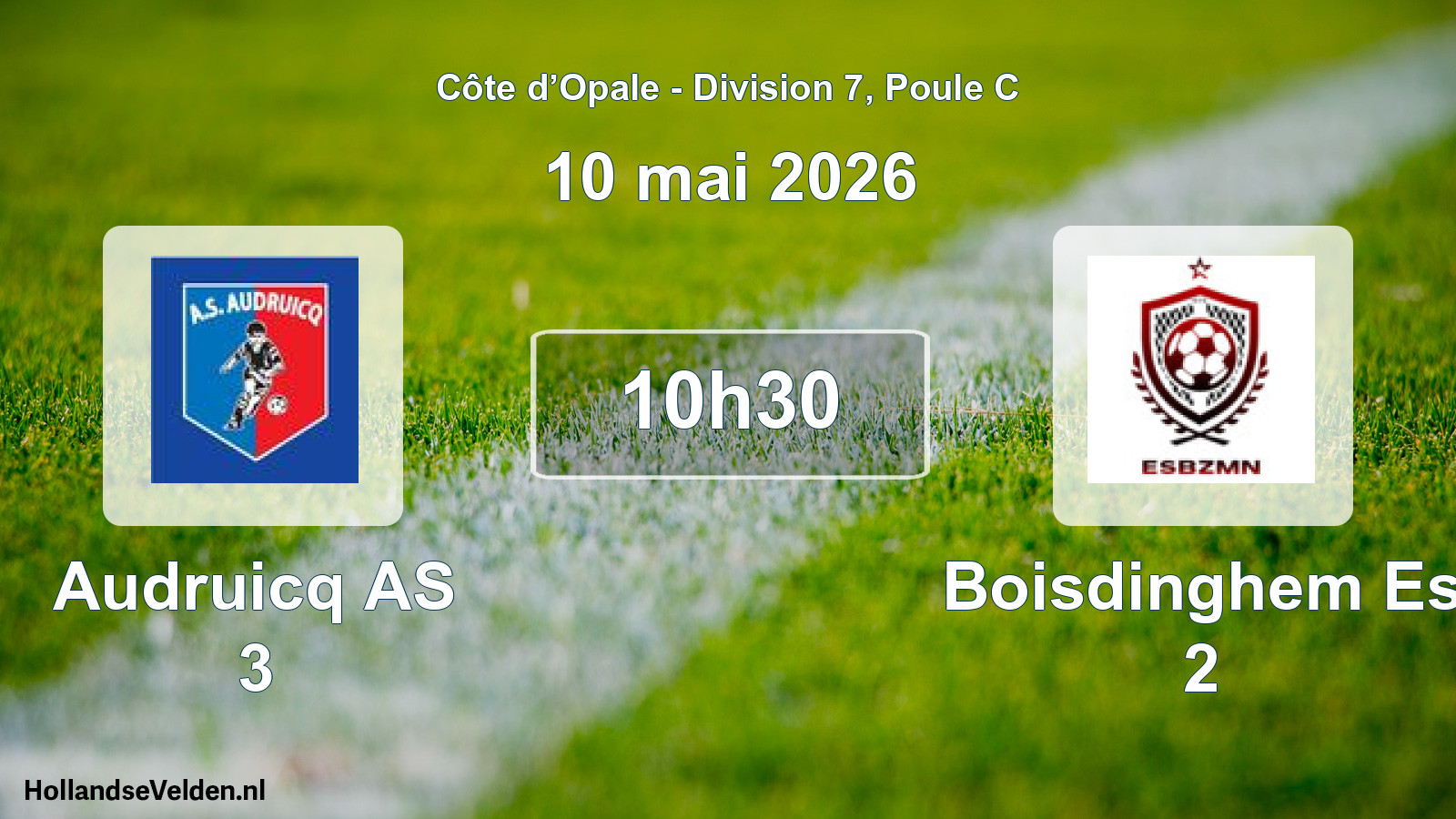 Scheduled Match: Audruicq AS 3 - Boisdinghem Es 2 (10 May 2026)