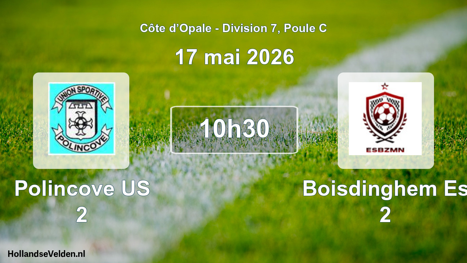 Scheduled Match: Polincove US 2 - Boisdinghem Es 2 (17 May 2026)