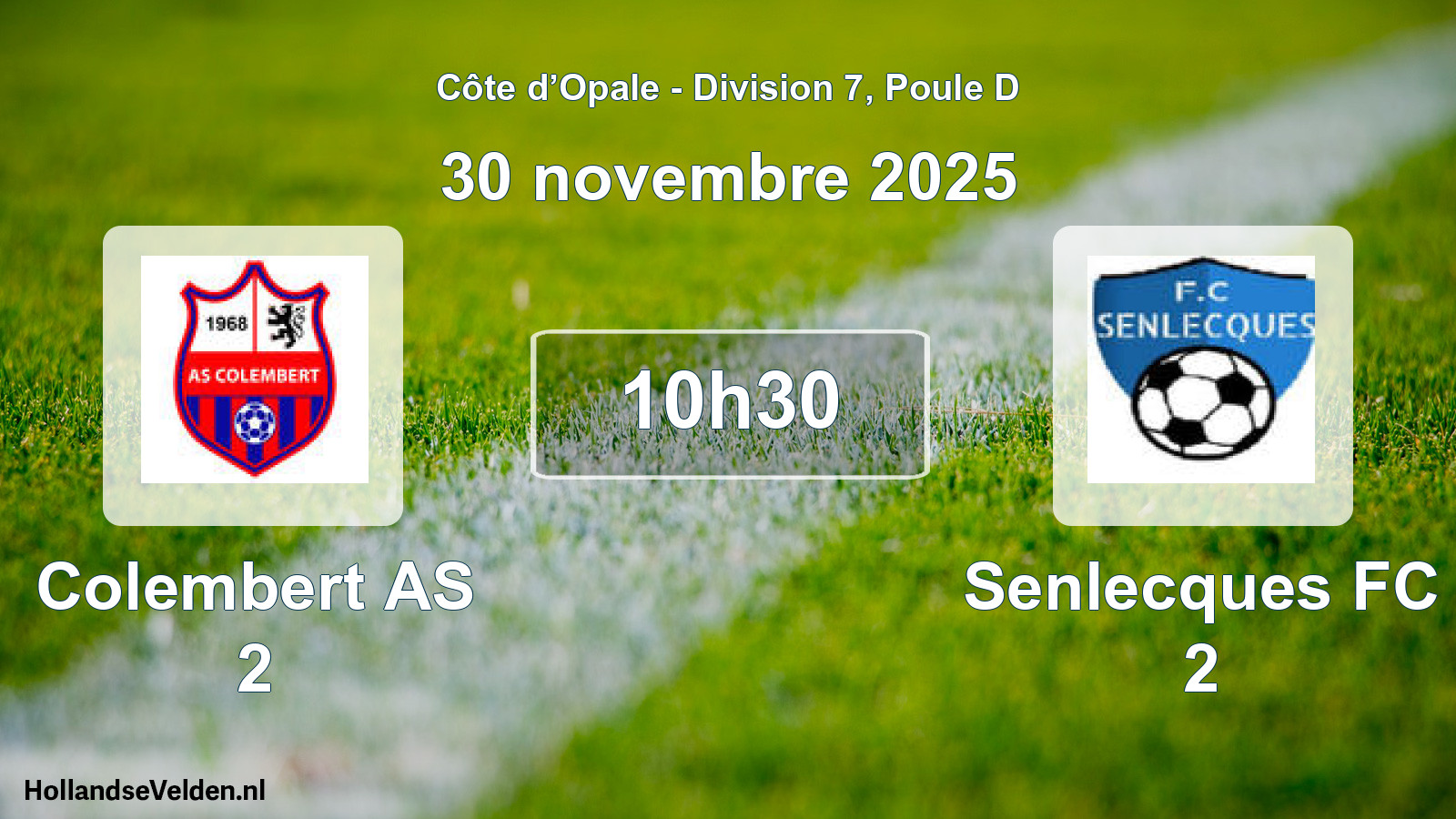Scheduled Match: Colembert AS 2 - Senlecques FC 2 (30 November 2025)