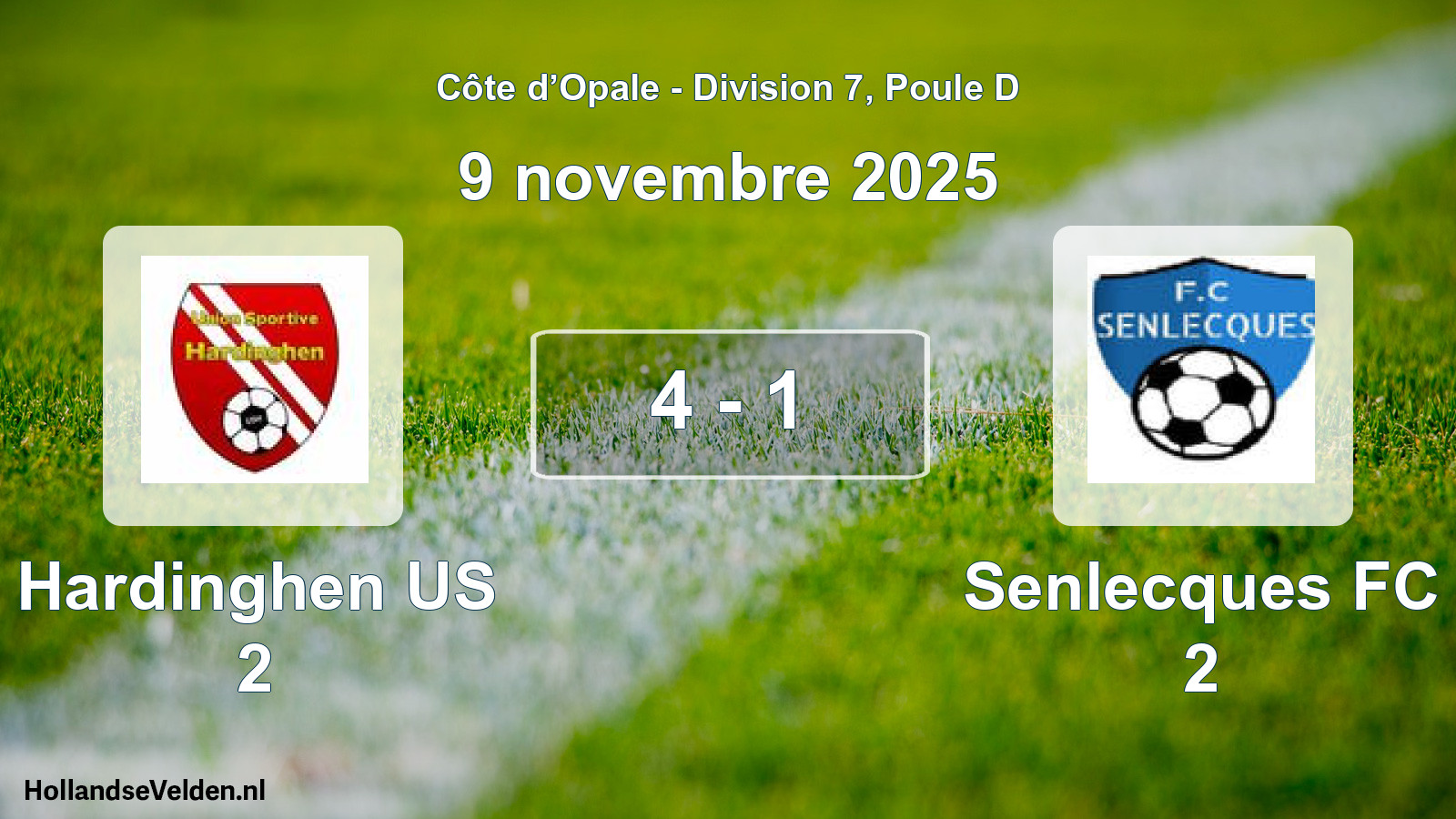 Total number of matches played: Hardinghen US 2 - Senlecques FC 2 4 - 1 (9 November 2025)