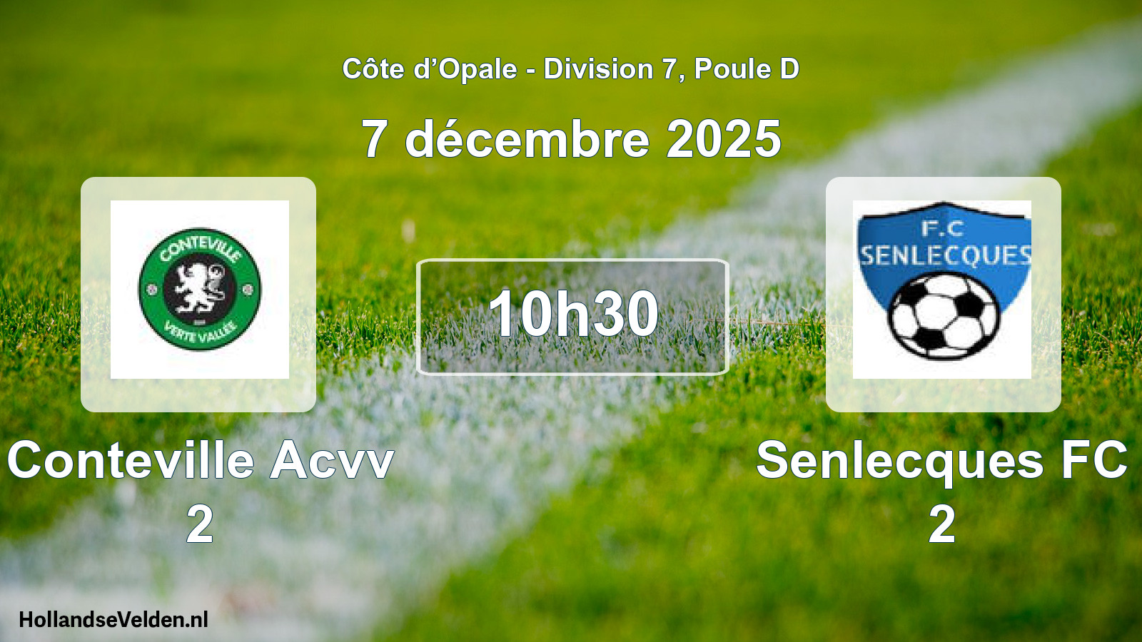 Scheduled Match: Conteville Acvv 2 - Senlecques FC 2 (7 December 2025)