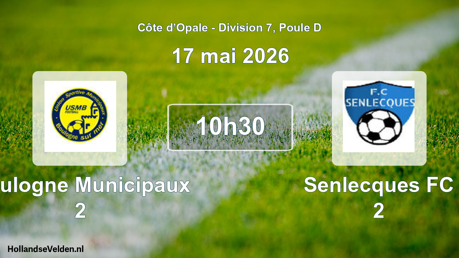 Scheduled Match: Boulogne Municipaux 2 - Senlecques FC 2 (17 May 2026)