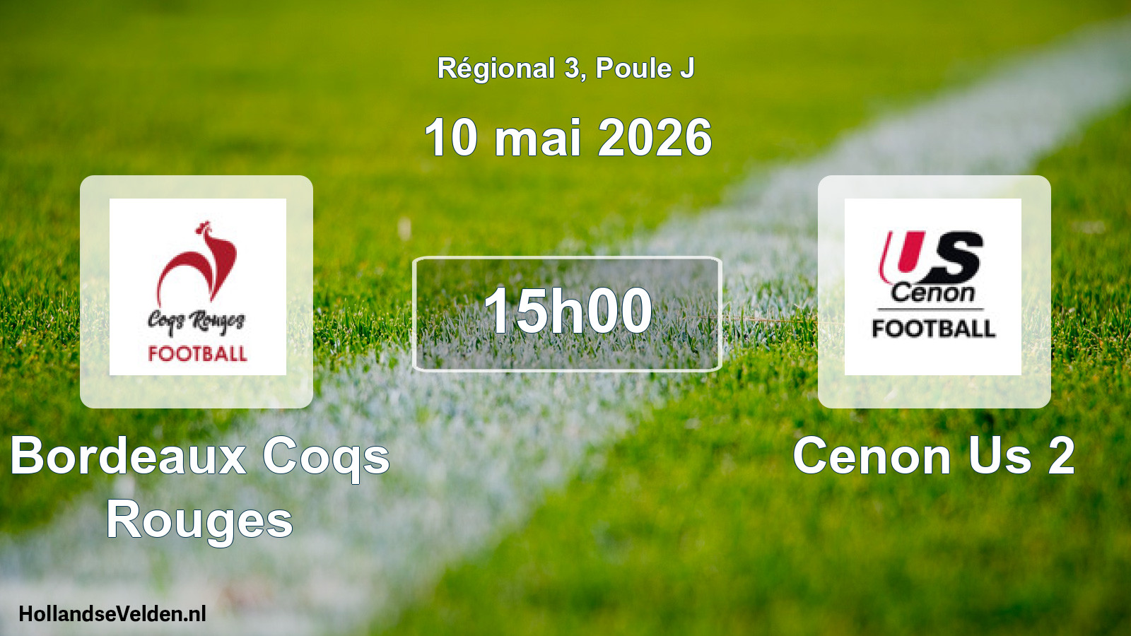 Geplande wedstrijd: Bordeaux Coqs Rouges - Cenon Us 2 (10 mai 2026)