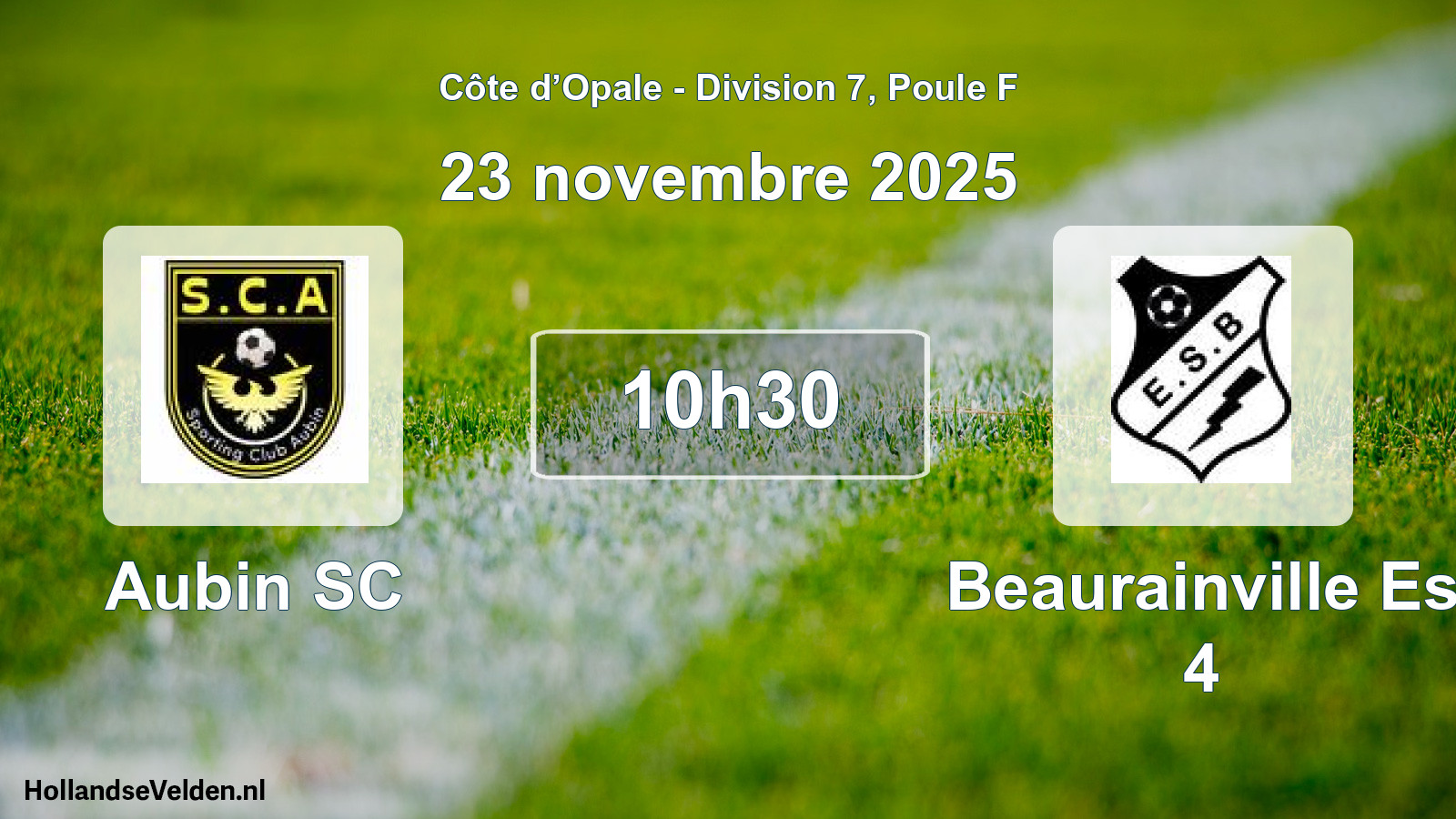Match programmé: Aubin SC - Beaurainville Es 4 (23 novembre 2025)