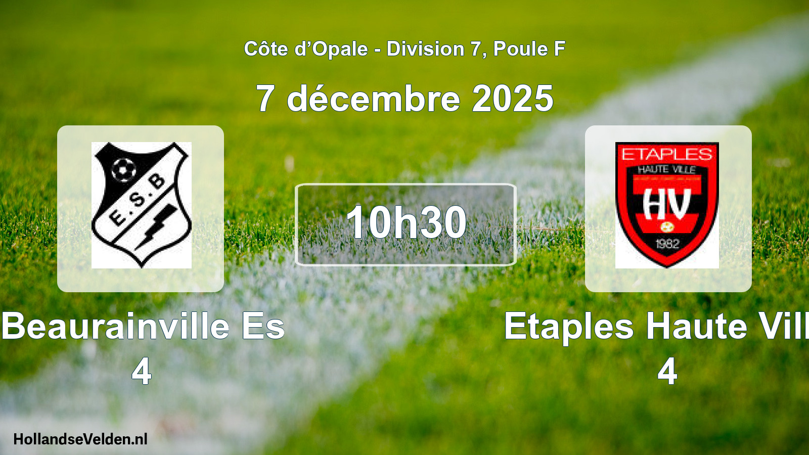 Geplande wedstrijd: Beaurainville Es 4 - Etaples Haute Ville 4 (7 december 2025)